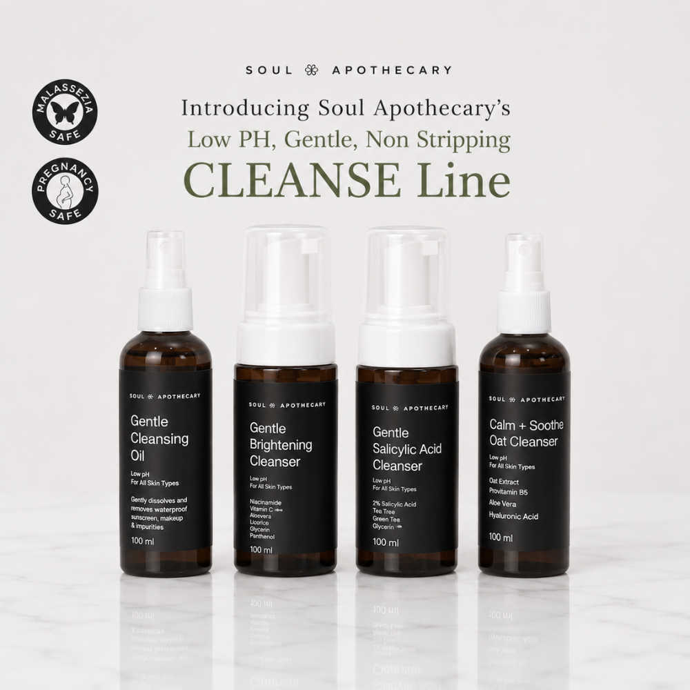 Soul Apothecary Gentle Cleansing Sets | Cleansing Oil, Brightening, Salicylic Acid & Oat Cleanser